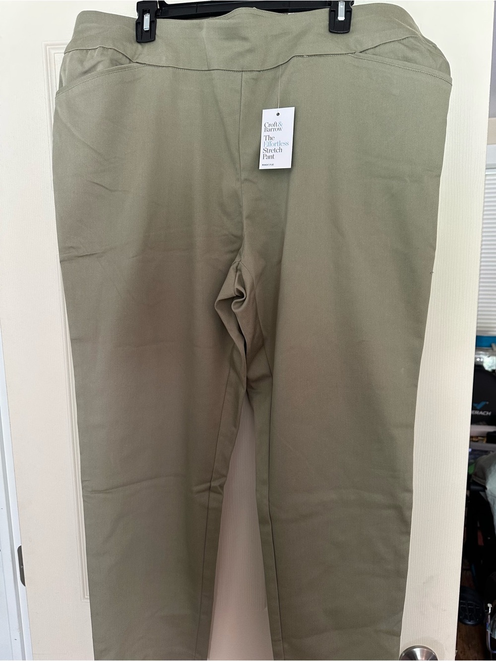 Croft & Barrow Olive Stretch Pull-On Chinos
